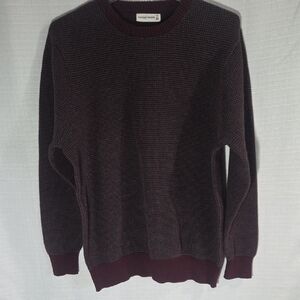 Men's Mutual Weave Burgundy And Gray Sweater Size 2XL